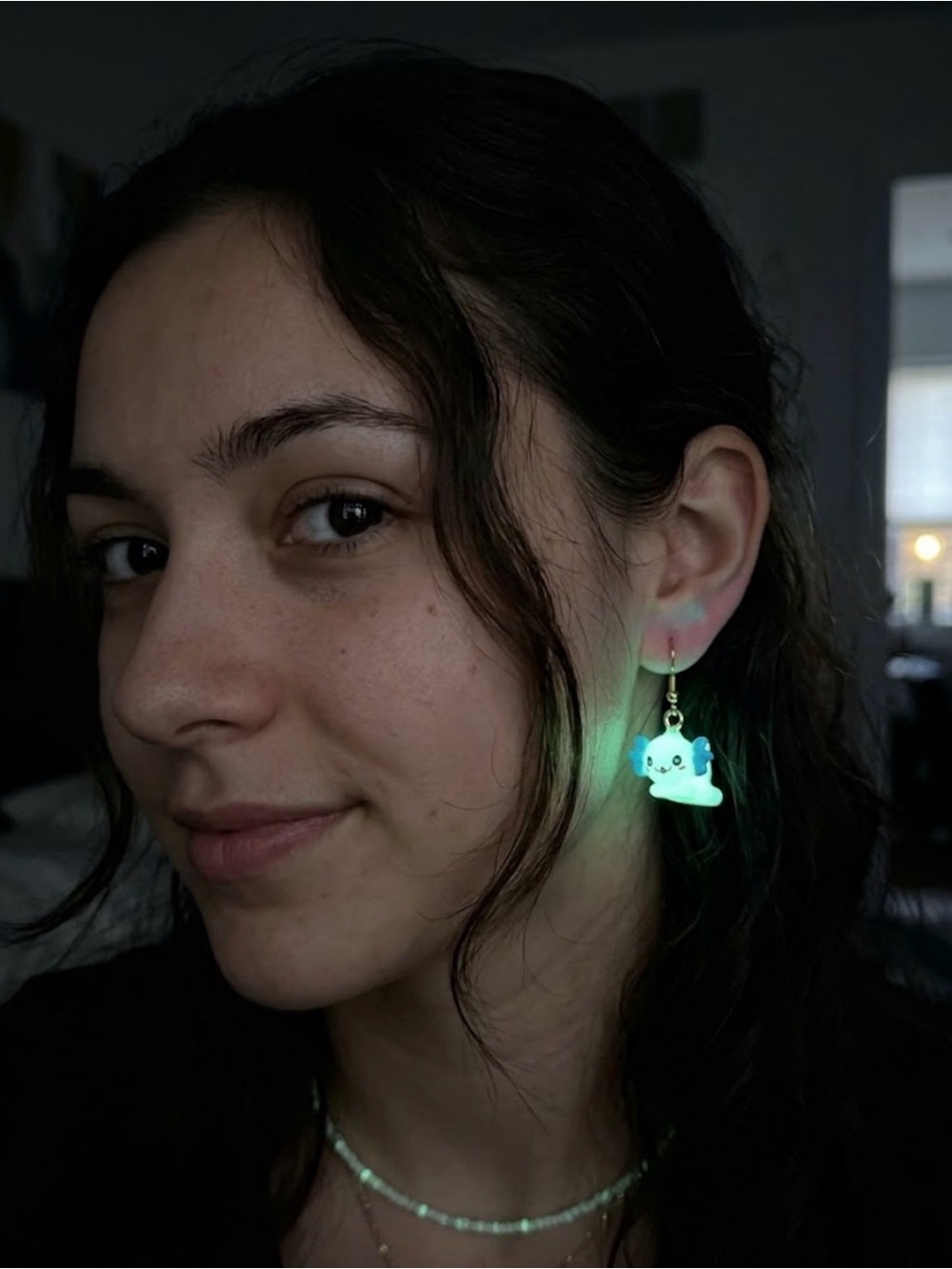 Glow in the dark Axolotl Earrings